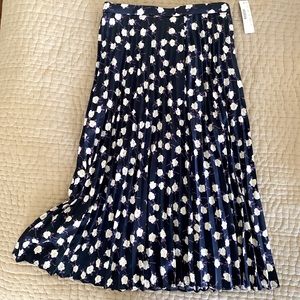 J. Crew pleated floral midi skirt